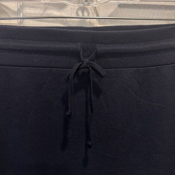 Banana Republic‎ Skirt Medium Navy Blue Cotton Drawstring Preppy Minimalist - Picture 2 of 5